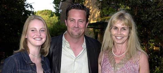 Madeleine Morrison's stepbrother, Matthew Perry, with her mom and sister.